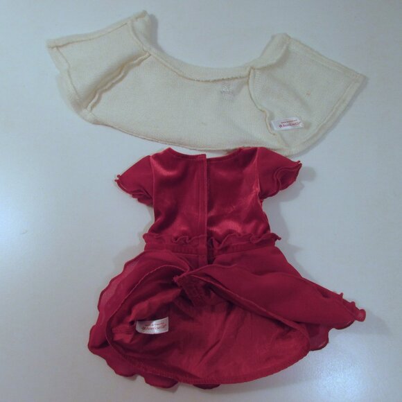 American Girl red Merry and Bright snowflake dress and white snowflake capelet - Picture 4 of 7